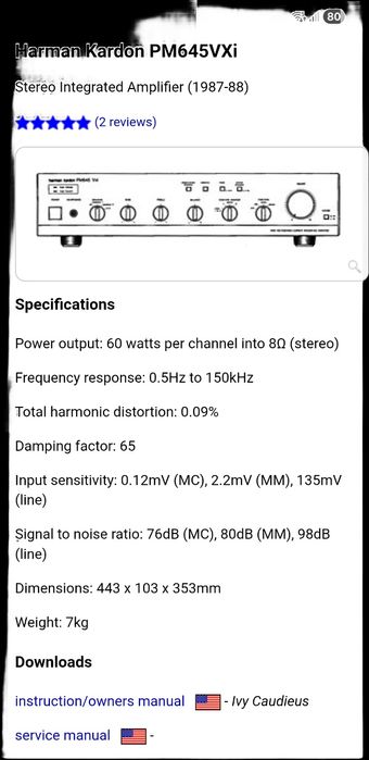 Ocazie , amplificator harman kardon pm 645 vxi