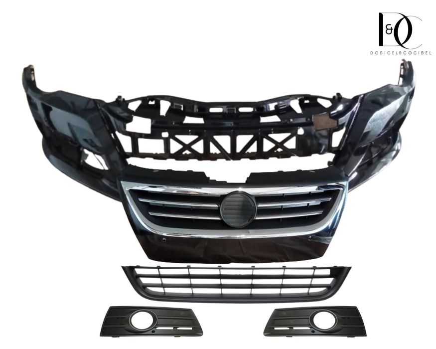 Bara fata spalator 2x PDC Grila radiator VW PASSAT CC 08-12 Alb Negru