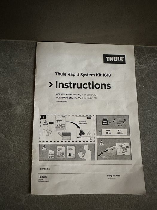 Thule Rapid System 754 + Thule Rapid System kit 1618