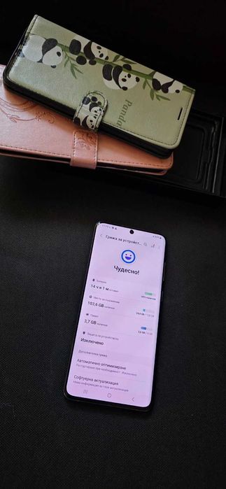 Samsung Galaxy S20+COSMIC BLACK- 8GB RAM 128GB-Неразличим от нов! Оригинален дисплей! Пълен комплект!