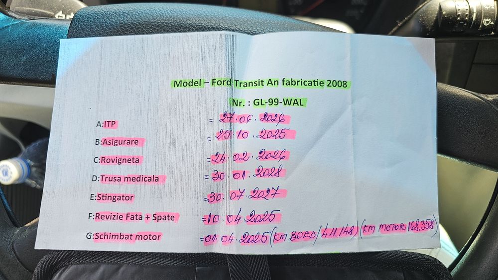 Ford transit 2008 punte dubla prelata cat B