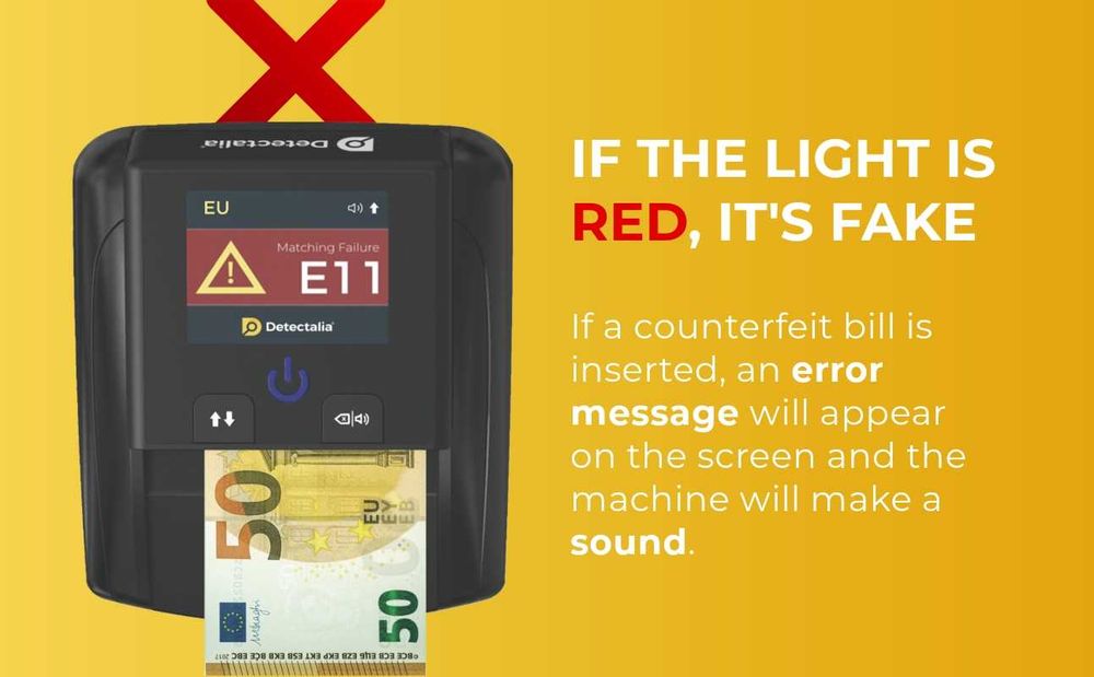 Детектор за фалшиви банкноти DETECTALIA D7T+