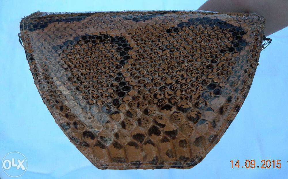 Geantă/Posetă PIELE sarpe PITON 100%–Exotic Skin–HandMade–NOU!