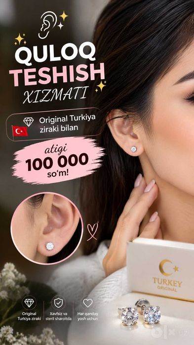 Quloq teshish kichkina qizla uchun Aloxida Psitaletda