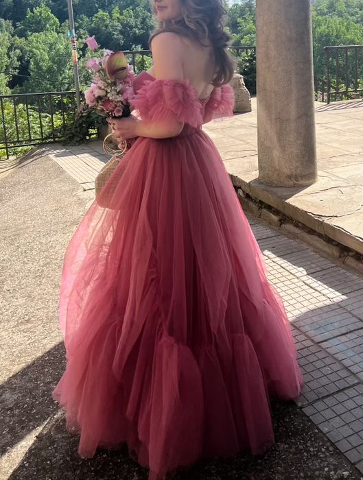 Бална рокля Tarik Ediz SOLEIL DARK ROSE DRESS