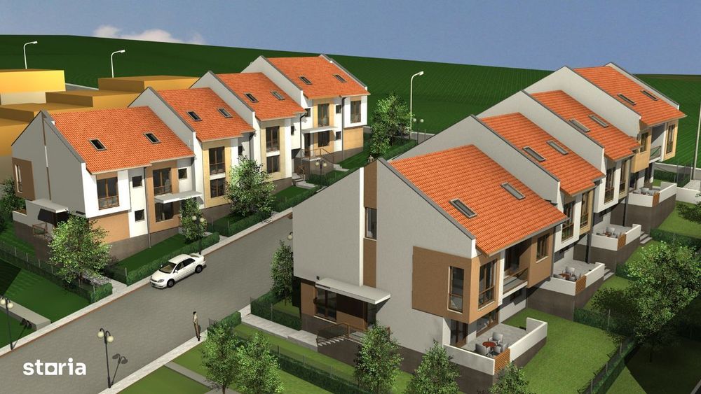Apartament 3 dormitoare, pod mansardabil, gradina, loc parcare