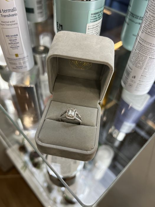 Inel logodna Aur Alb cu Diamant 1.51CT