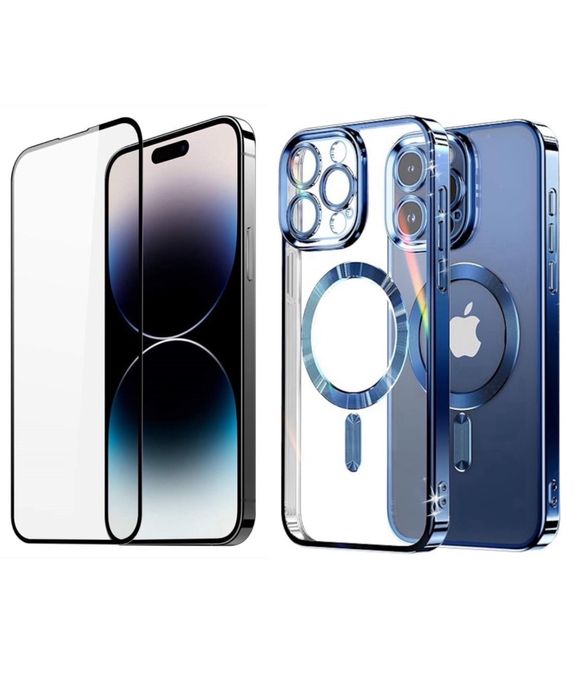 Iphone 11/12/13/14/PRO/MAX Husa Tpu Glitt PRO Magsafe + Folie Sticla