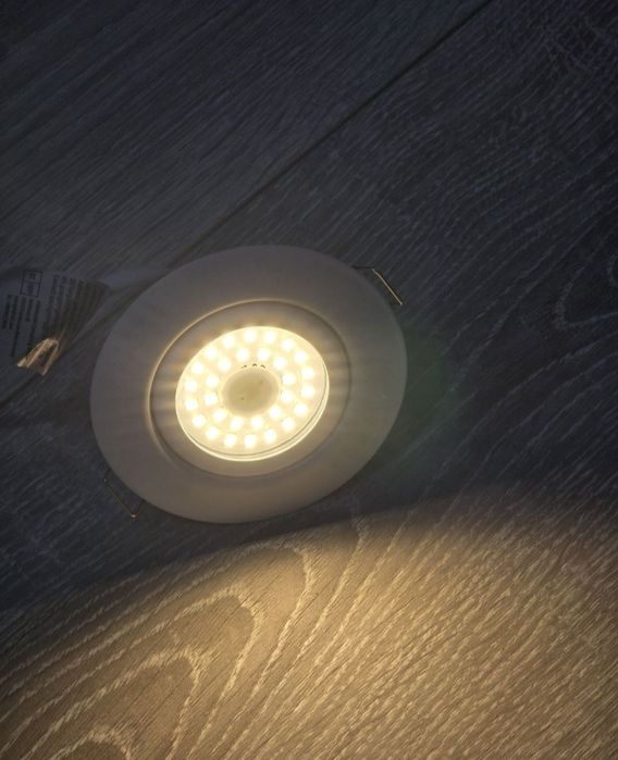 Set 10 spoturi LED încastrate, 6W, reglabile, alb cald 3000K, IP44