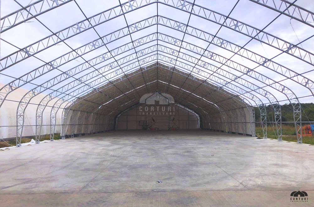 Cort industrial 15,25x36,6x8,015 (4.5) m la streașină cort depozitare