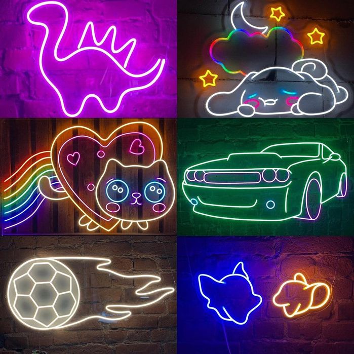 Бесплатно неоновая вывеска .Плотите только за материал