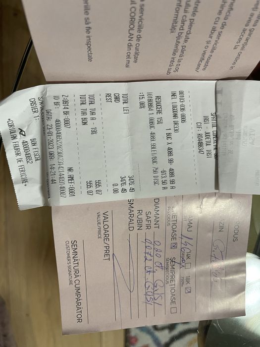 Inel de logodna aur 18k cu diamant , Coriolan, masura 50,5