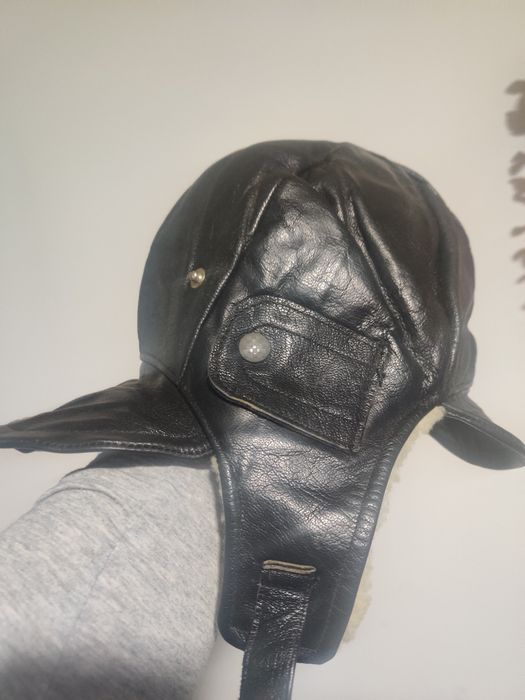 Căciulă/cască piele pilot