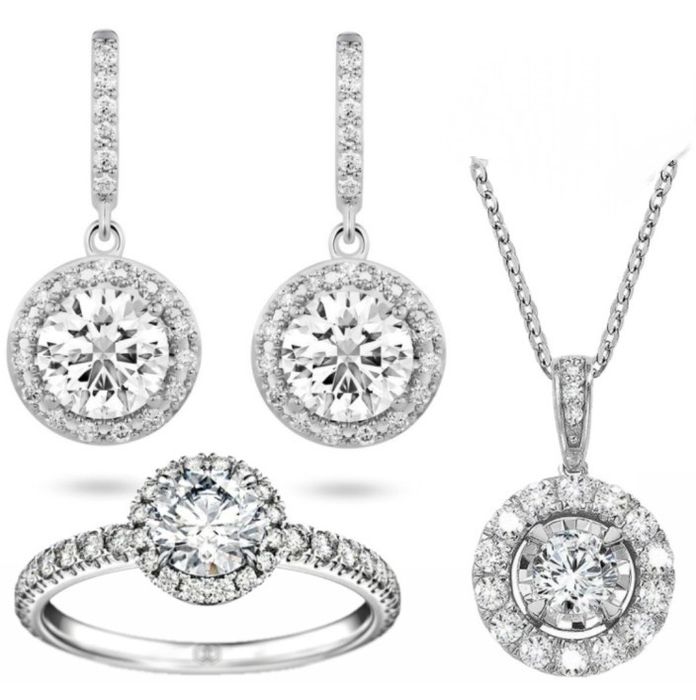 Муассанит серебро набор