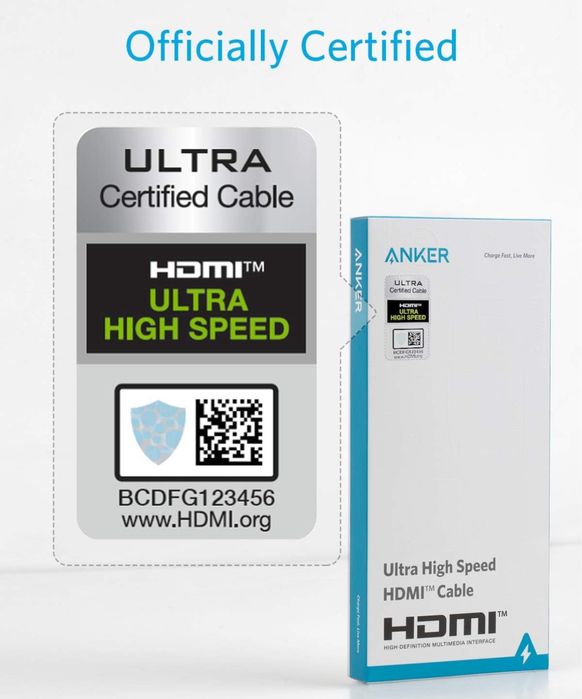 Оригинал! ANKER HDMI 8K Ultra High Speed (длина 2 метра) кабель/шнур