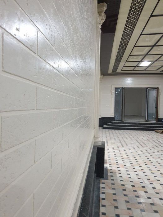 Скидки Травертин Минеральная крошка Отточенто Гротто Шотланка фасад