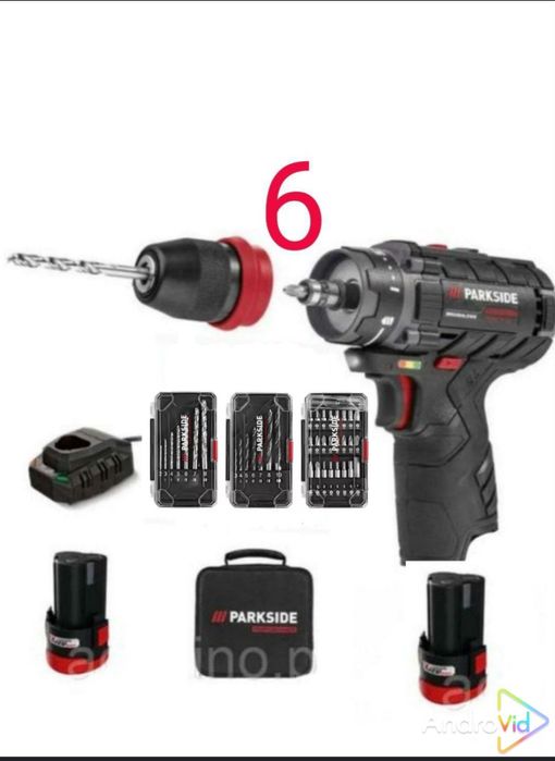 Parkside performance bormasina filetanta baterie 4A 2A incarcator 12V