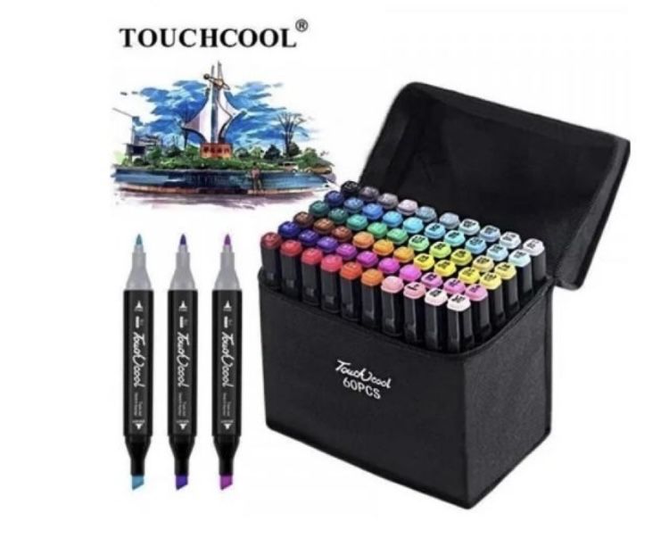 Двустранни маркери с калъф за съхранение