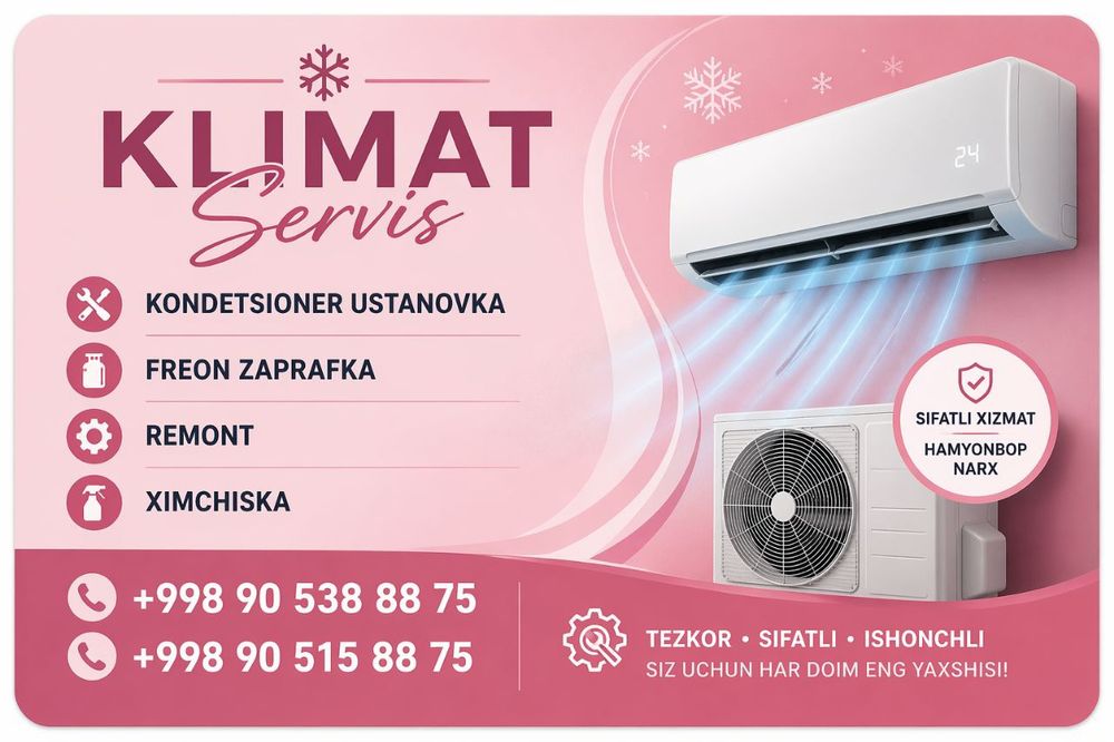 Kondetsioner ustanovka va tamirlash