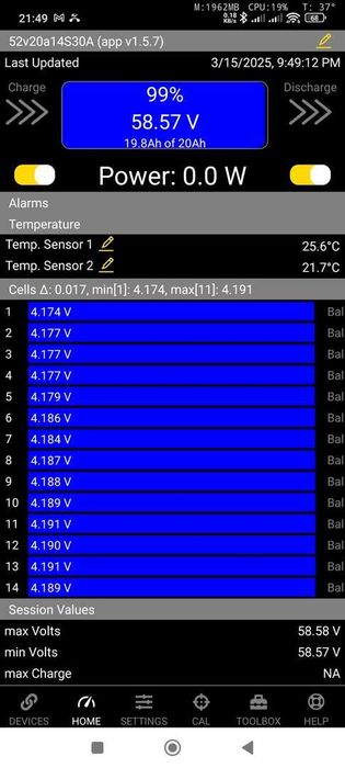Smart Bluetooth  BMS 7s 8s 9s 10s 11s 12s 13s 14S 15S 16S 17S + Bluetooth inclus App smart monitorizare configurare