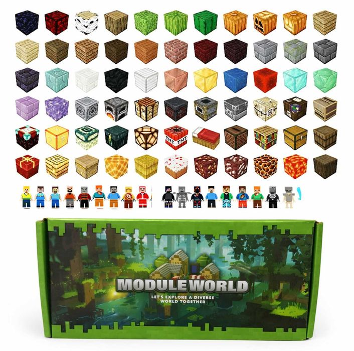 Ексклузивно | 228 ч. Майнкрафт Магнитни кубчета в 2 СПЕЦИАЛНИ КОМЛЕКТА