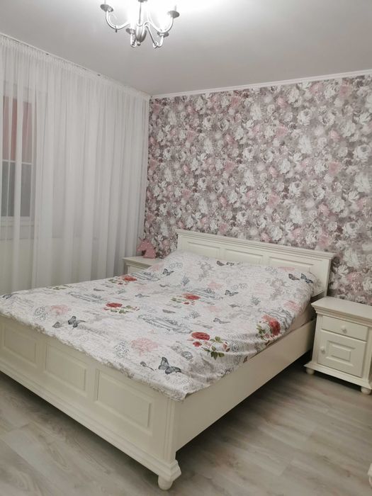 Pat dormitor lemn masiv Bucovina, 140x200 cm, alb