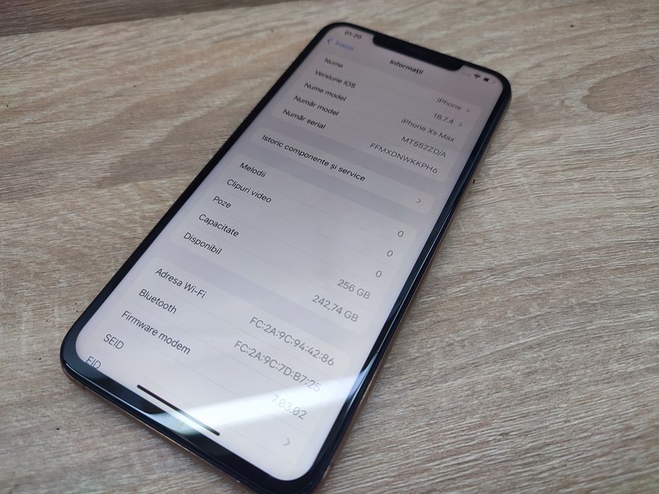 iPhone XS Max 256Gb Gold 99% Baterie IMPECABIL CA NOU