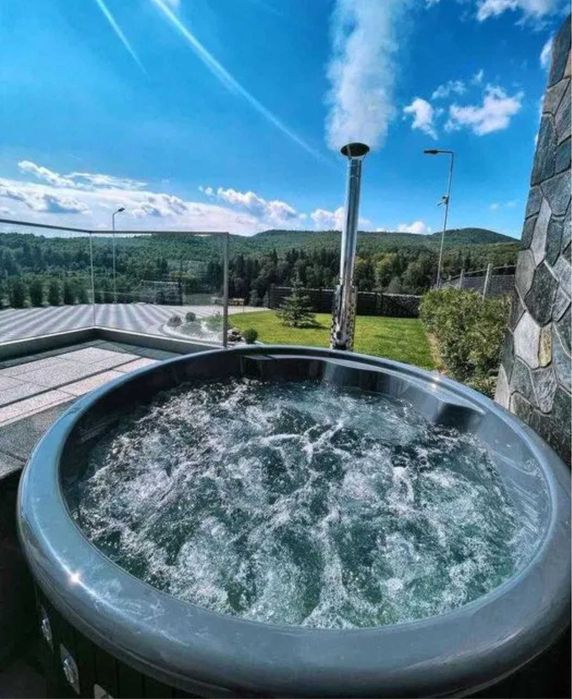 Джакузи на дърва с хидро масаж + филтрираща система