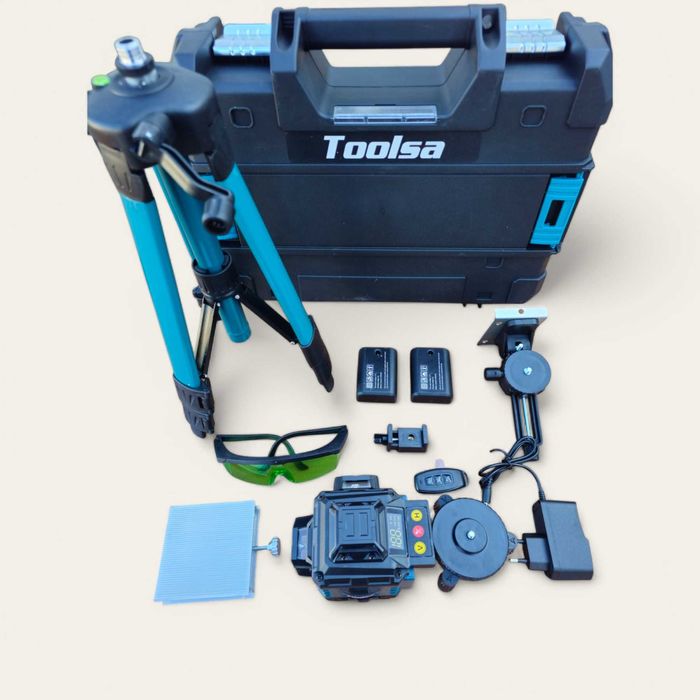 Самонивелиращ се 4D лазерен нивелир Toolsa с 16 линии + Тринога 100см