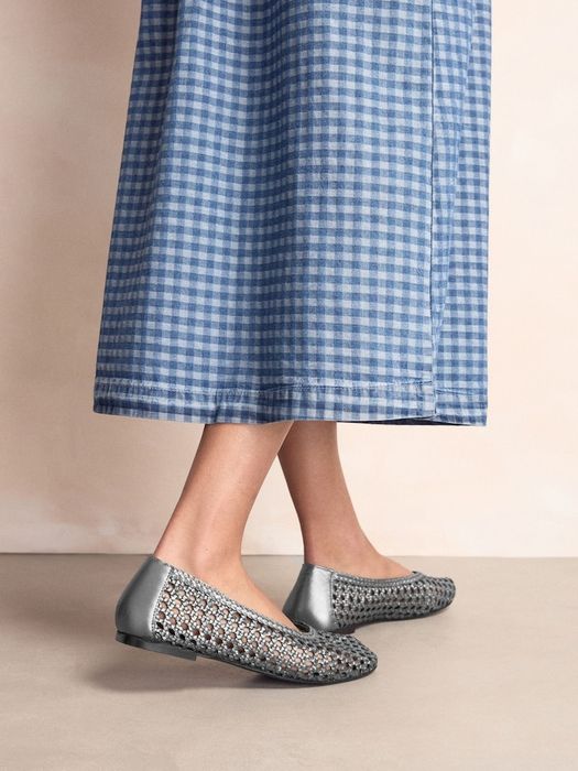 Плетеные балетки