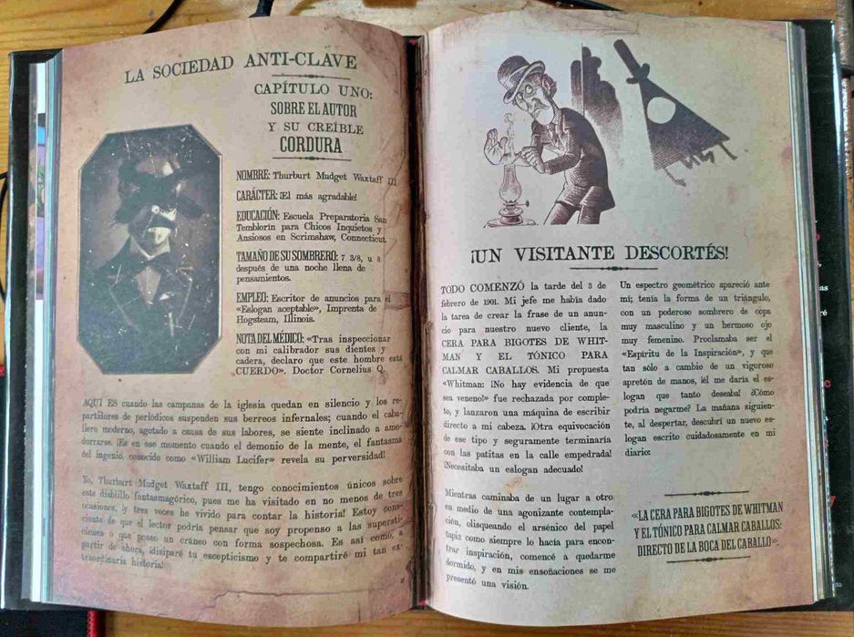 The book of Bill spaniolă și Cuphead engleză