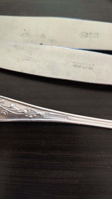 Set complet (72 piese) de tacamuri Rusesti argintate