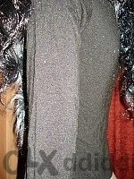 Блуза с пухена яка