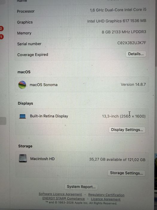 MacBook Air 13” 2018