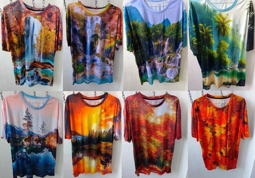 30 полиестерни цветни тениски 4-6 xl