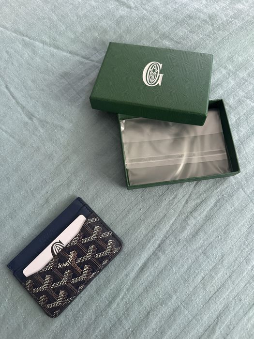 Goyard cardholder dark blue