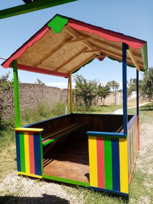 Детский комплекс из натурального дерева