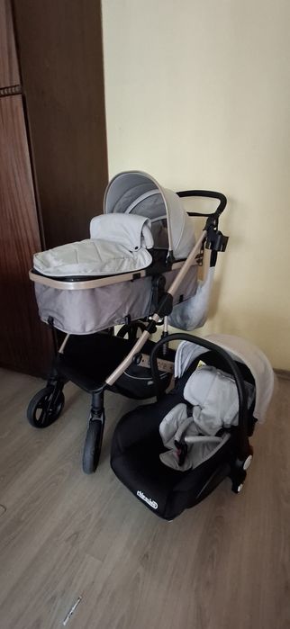 Бебешка количка chipolino amore + кошница за кола.в гаранция