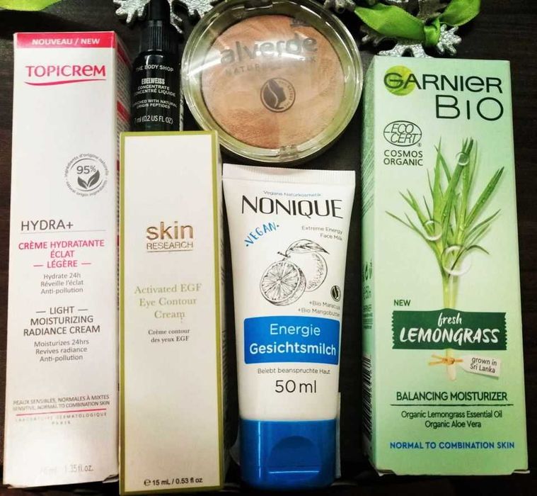 Нова козметика NONIQUE, Topicrem, Garnier bio, Cuccio