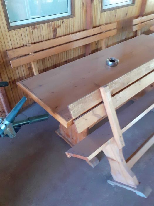 баварски комплект-180см.-маса с пейки- за барбекю или заведение