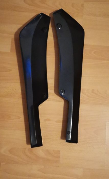 Extensii coltare lip bara spate BMW E60 E61 negru lucios