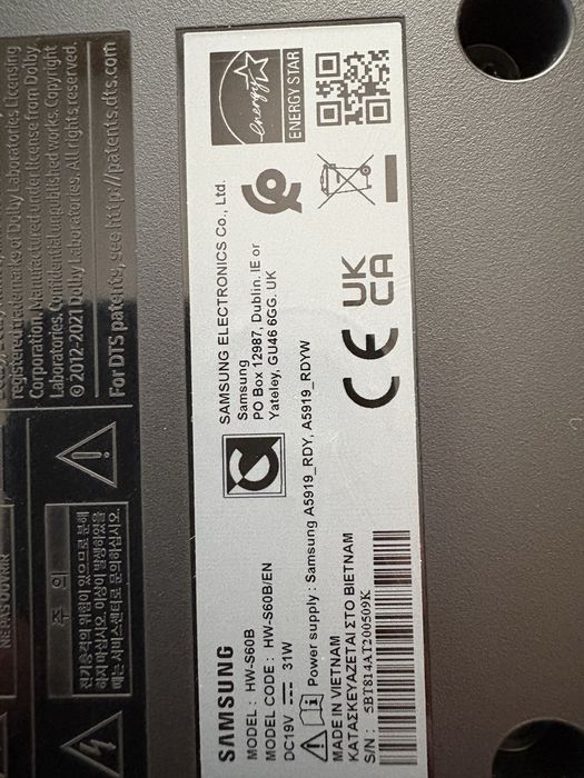 Sound Bar Samsung Atmos