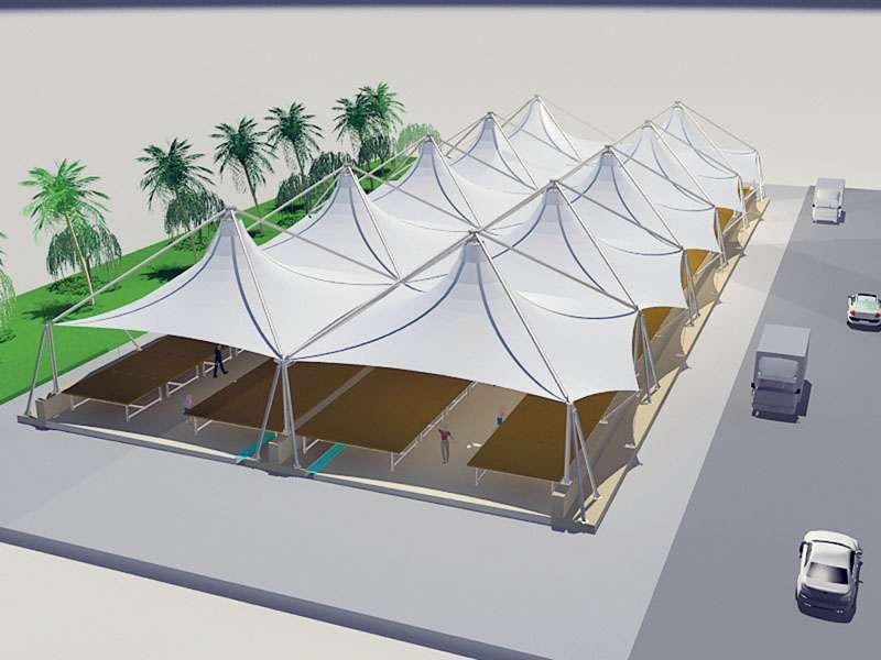 Шатер натяжной тент мембранный