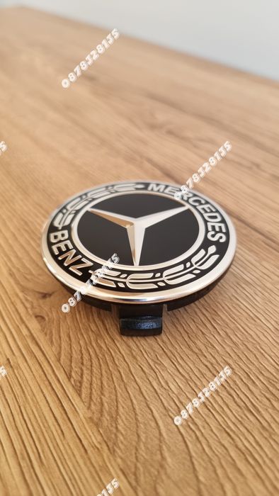 Капачки за джанти Mercedes 75мм черни тунинг комплект 4бр