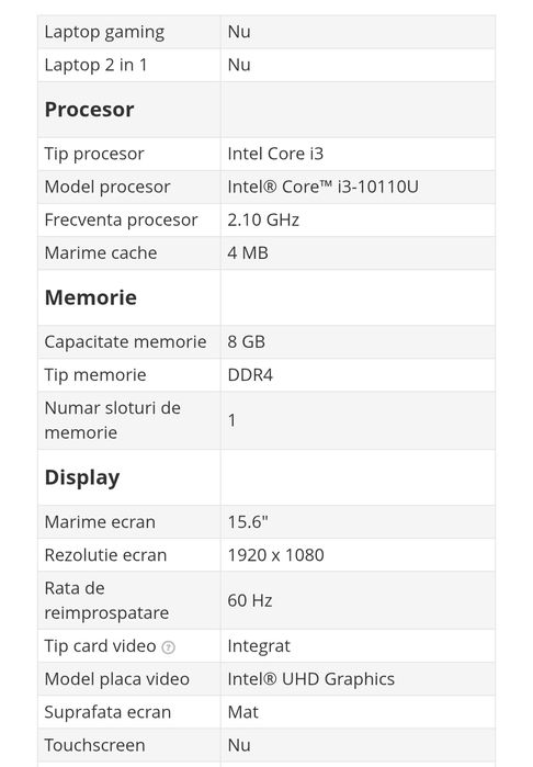 Laptop Asus I5 gen 10