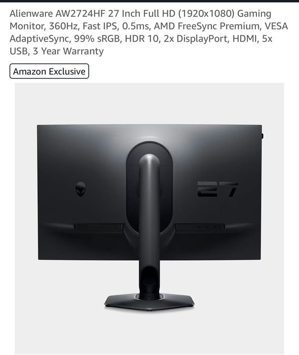 Alienware 27’inch 360hz monitor