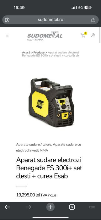 Aparat de sudura Tig / MMA Esab ES 300i / 300 amperi / 380v
