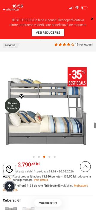 Pat 180/200, pat supraetajat, aspirator dyson v8