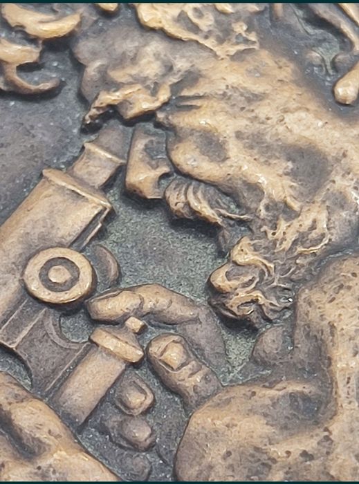 Plachetă Bronz 1933 Prof. Dr. Ion Cantacuzino Gravură André Lavrillier