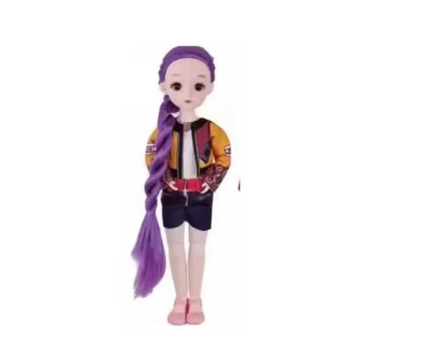 Кукла на K-Pop Demon Rumi 30 см модни кукла стил музика блясък лилава